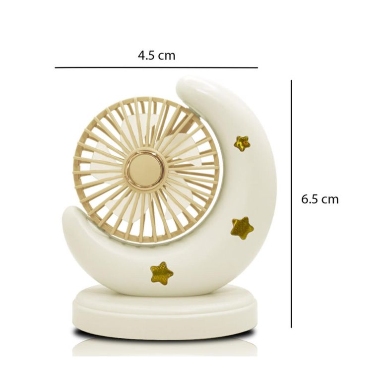 GENERICO Mini Ventilador De Escitorio USB Silencioso En Forma De Luna
