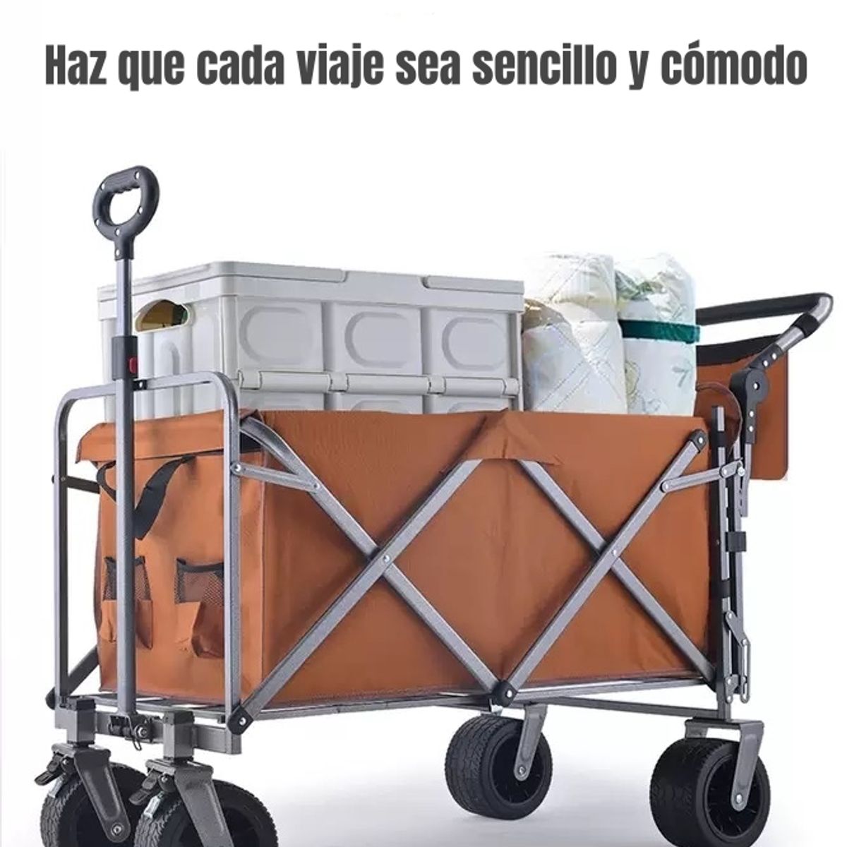 LUBABYCAS - Carro Camping Expandible Multifuncional Doble Manilla Meteor