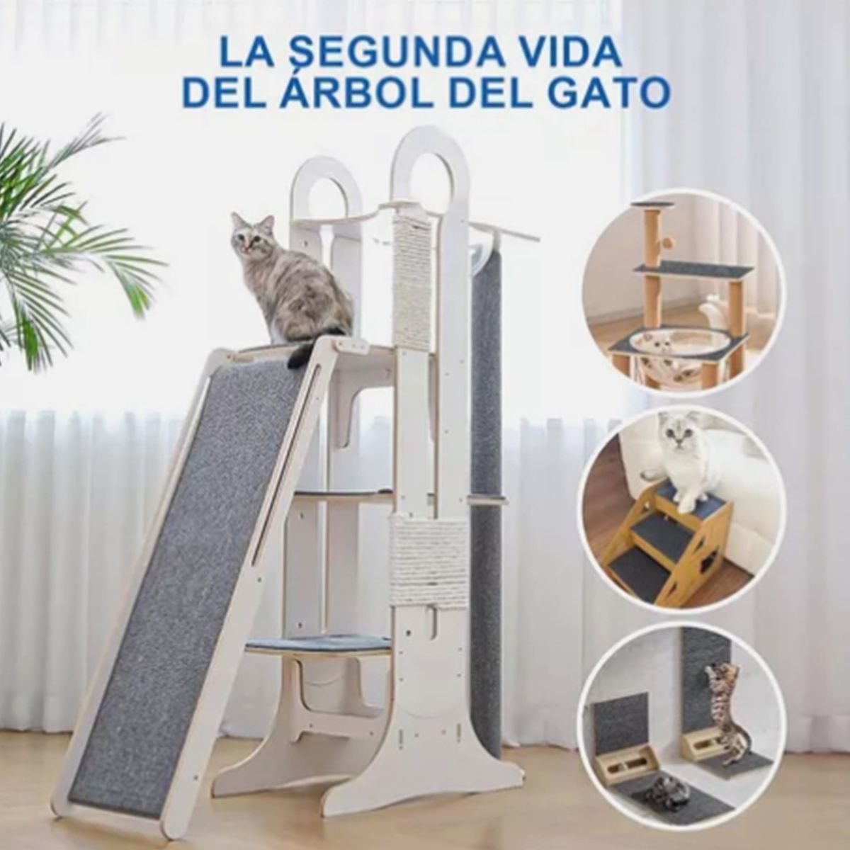 KINDA NICE - Rascador De Gatos Sillon P/esquina Y Pared 3 M Autoadhesivo