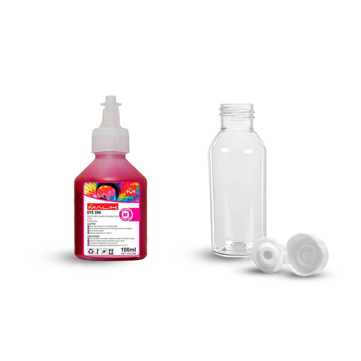 MALIK - Tinta Magenta 100ml con Botella GT52 GT53 compatible para Hp Smart Tank 790