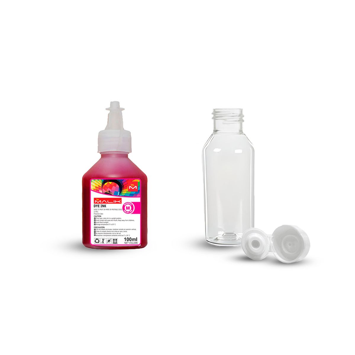 MALIK - Tinta Magenta 100ml con Botella GT52 GT53 compatible para Hp Smart Tank 790