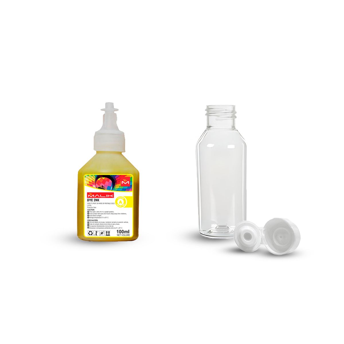 MALIK - Tinta Amarillo 100ml con Botella GT52 GT53 compatible para Hp SmartTank 530