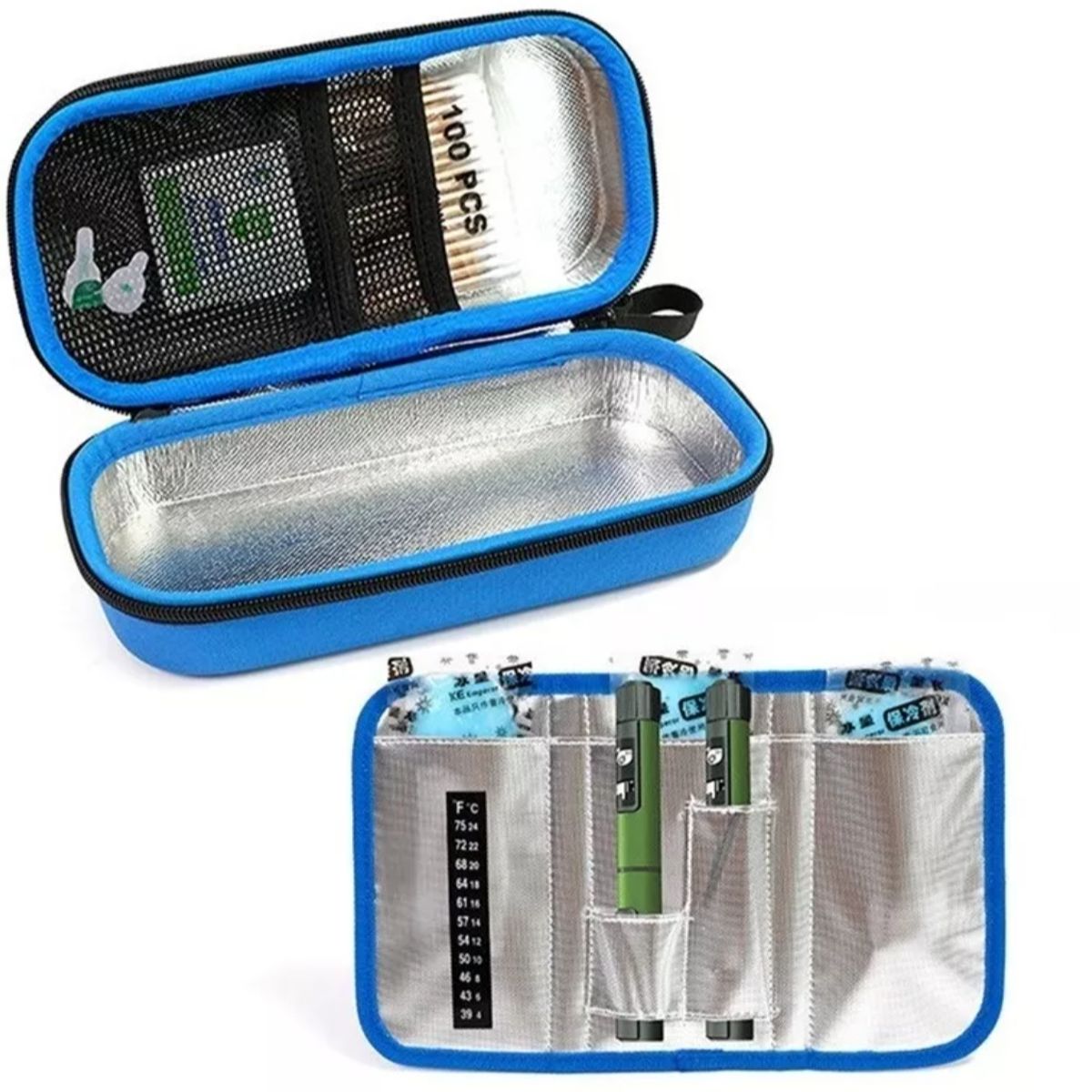 KINDA NICE - Bolsa Aislante Para Insulina Portátil Eva + 3 Tiras De Hielo
