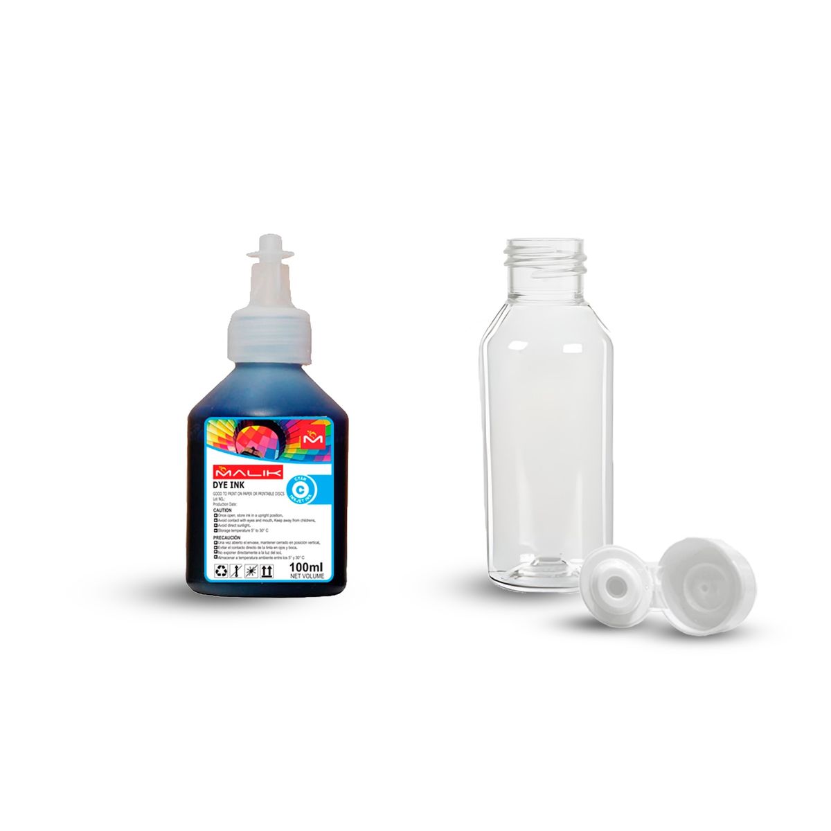MALIK - Tinta Cyan 100ml con Botella GT52 compatible para Hp DeskJet GT 5820