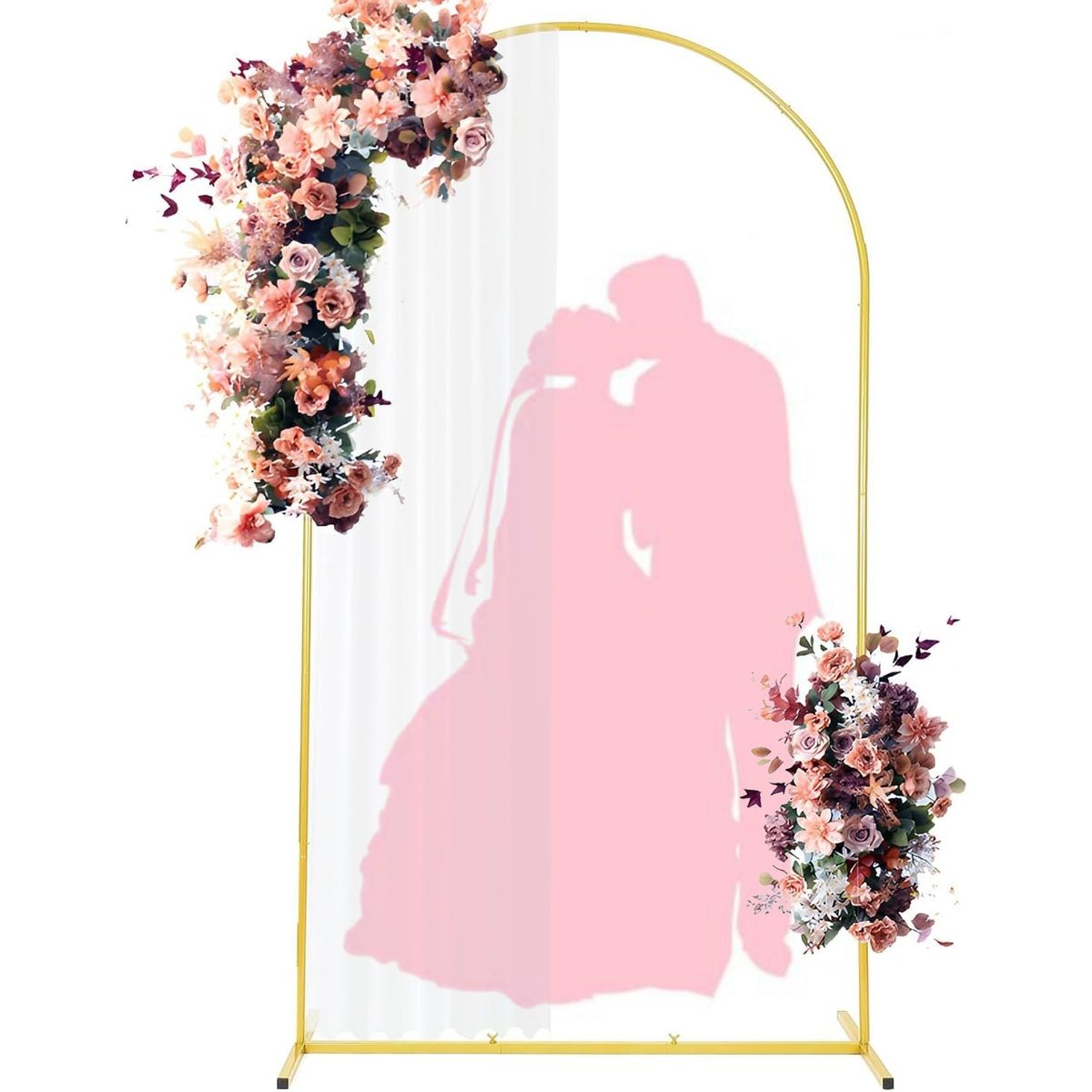 KUANGYE - Base Estructura Arco Globos Decoraciones Aro 1×2 M para Boda Cumpleaños Ceremonia Y Jardín Evento