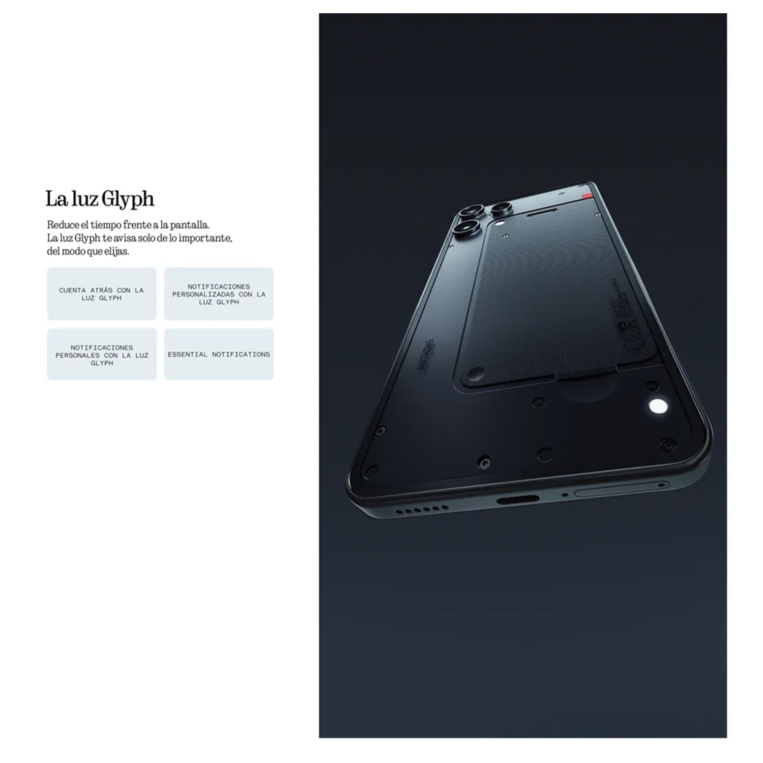 NOTHING Teléfono Nothing Phone 3a Lite 5G 8GB 128GB - Negro A001T