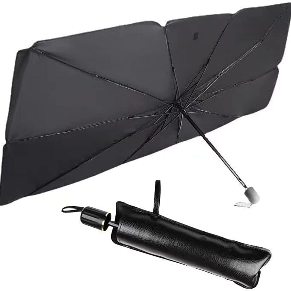 YOMYM - Parasol Para Coche - Titanio Plata Grande