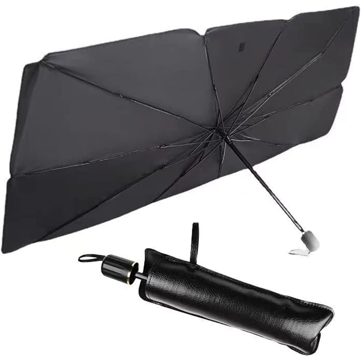 YOMYM - Parasol Para Coche - Titanio Plata Grande
