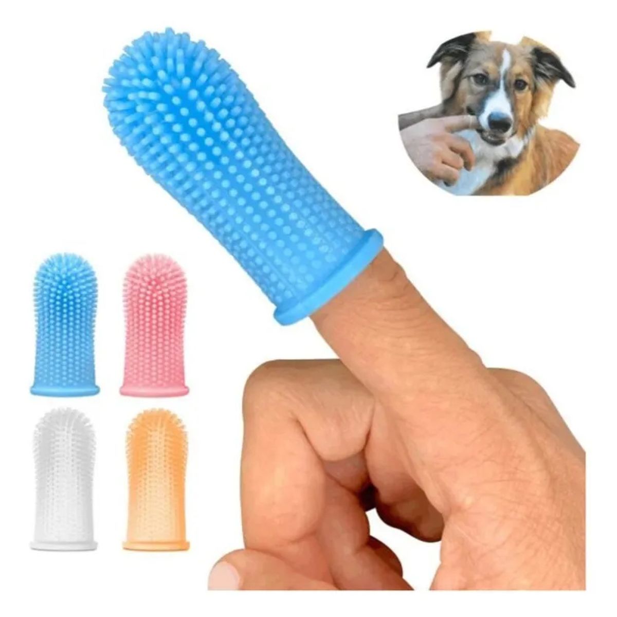 KUANGYE - Paquete De 4 Cepillo Dientes Para Perro Gato Mascota Dental