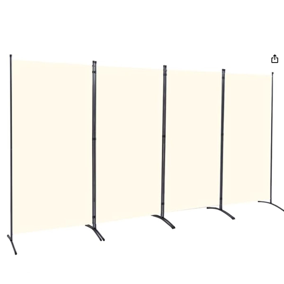 YOMYM - Mampara Corredera de Oficina - Blanca Modelo Personalizado con Ruedas