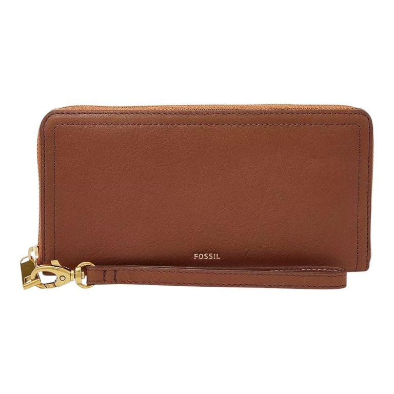 Billetera Mujer Cuero Logan Zip Around SL7831200 Cafe TALLA UNICA