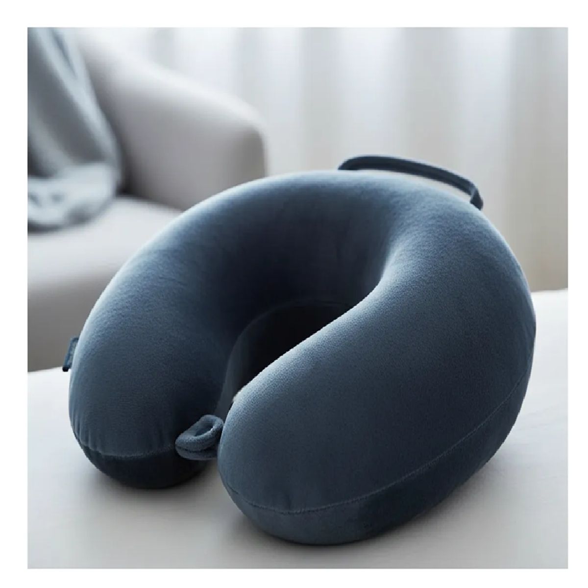 TOTTO - Almohada Memory Foam Cuello Totto Pylot 29x10 Cm Azul Oscuro