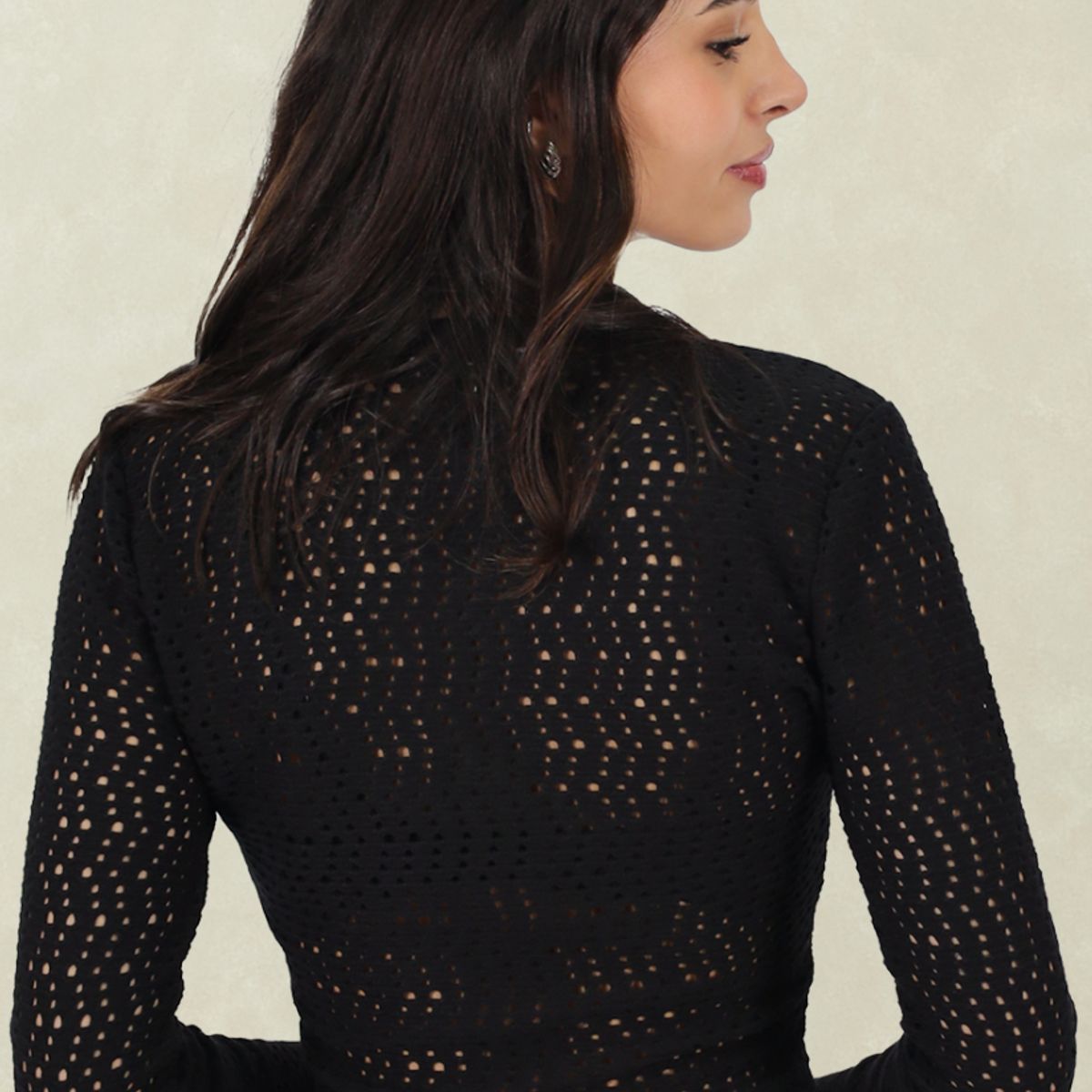 TENTATION - Top Crop Ajustable Negro Tentation