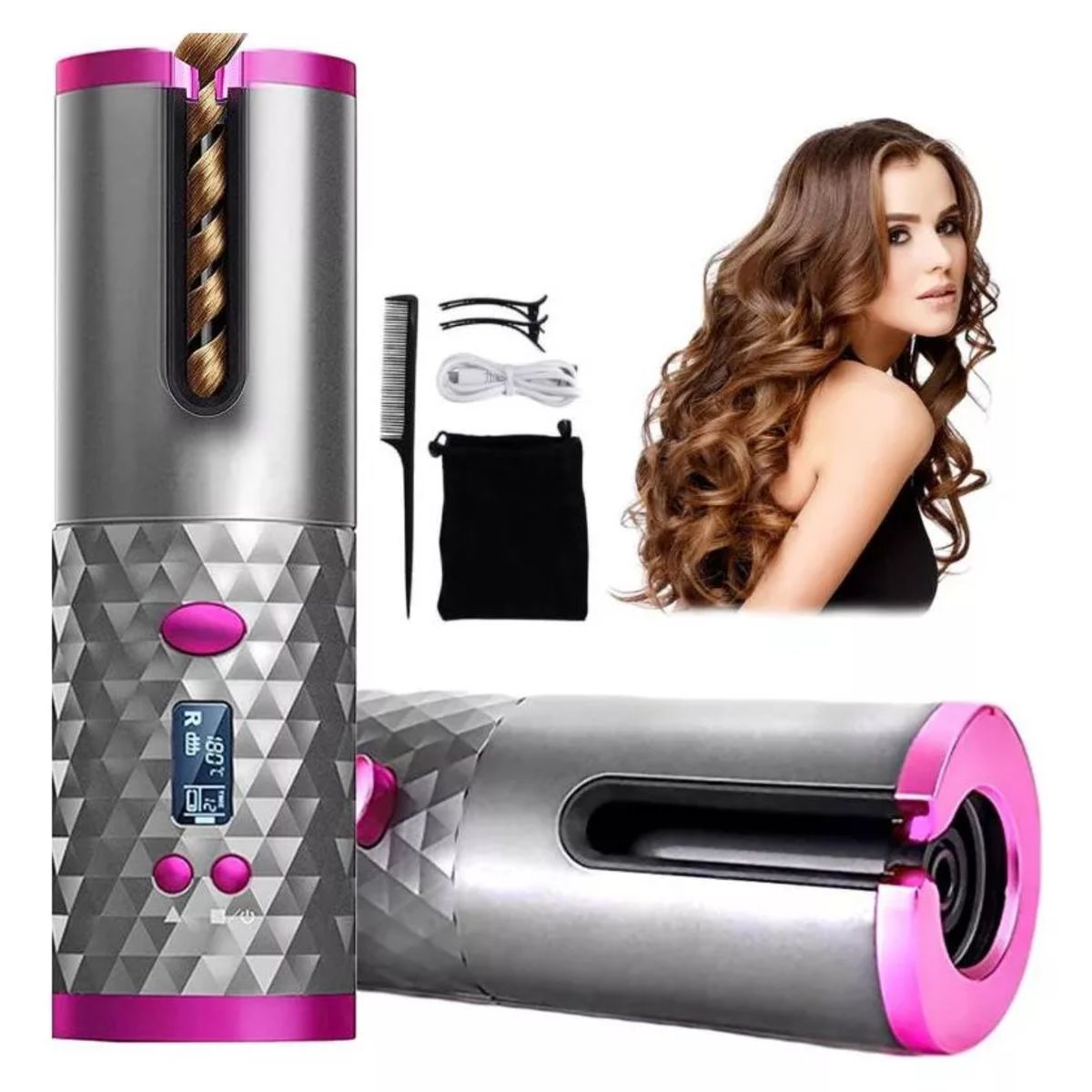 GENERICO - Rizador de Cabello Automático Inalámbrico con Tecnología Turmalina
