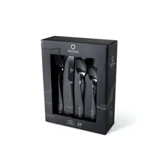 KRONS - CUCHILLERÍA DE MESA 24 PIEZAS BLACK -