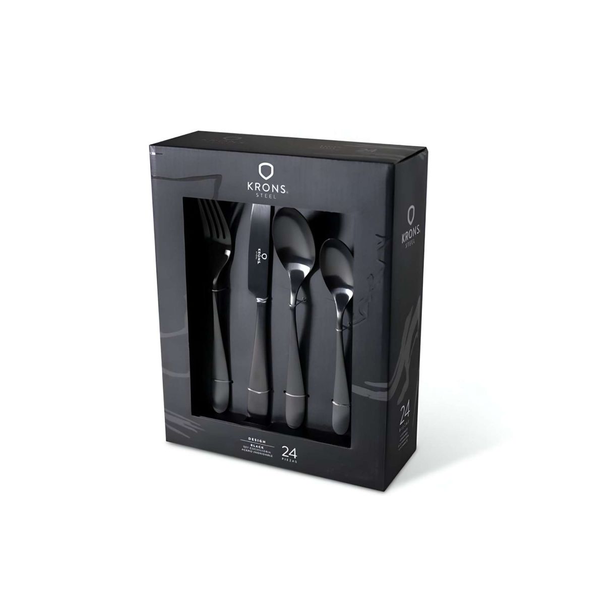 KRONS - CUCHILLERÍA DE MESA 24 PIEZAS BLACK - KRONS
