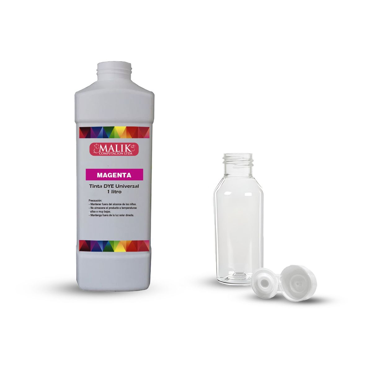 MALIK - Tinta Magenta 1 Litro con Botella GT52 GT53 para Hp ST 210