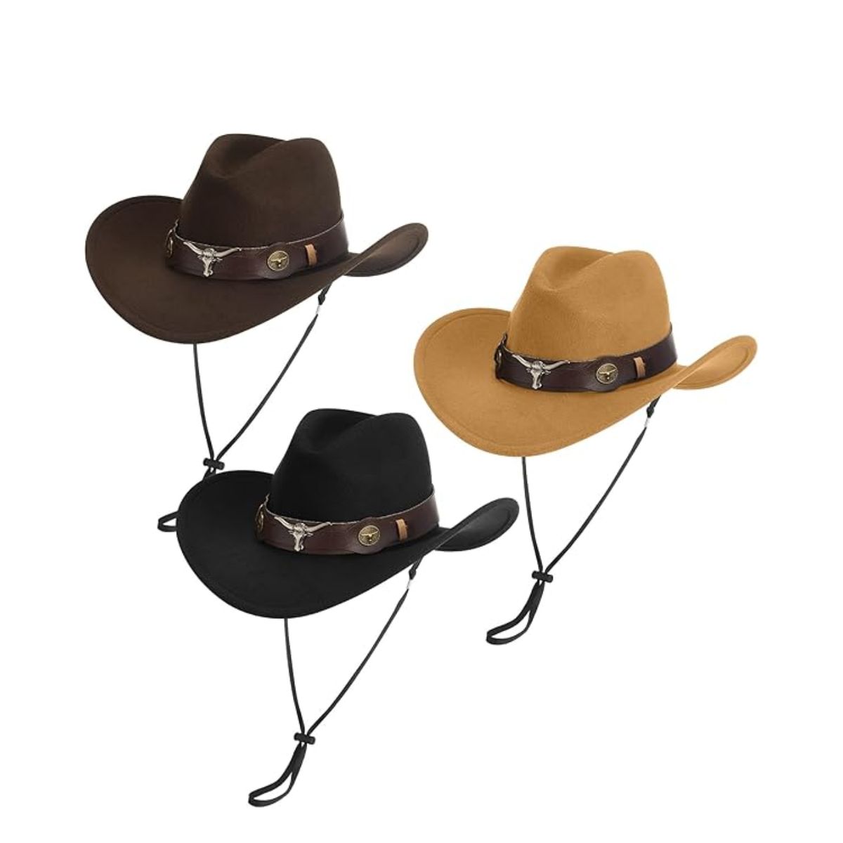 GENERICO - Sombrero Vaquero Estilo Western Texano Adultos Unisex Cowboy