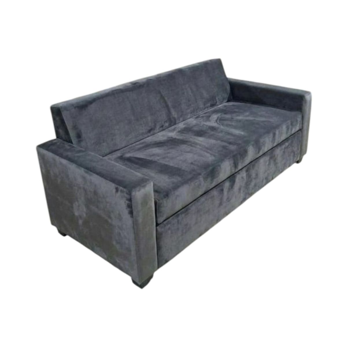 DISEÑOS VALESTRINI - SOFA CAMA MILANO TRES POSICIONES FELPA GRIS OSCURO