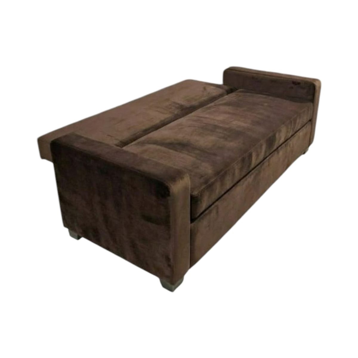 DISEÑOS VALESTRINI - SOFA CAMA MILANO TRES POSICIONES FELPA CHOCOLATE