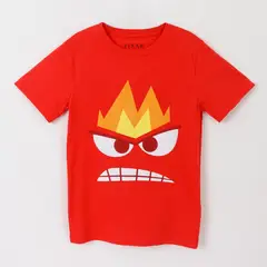 DISNEY - Polera Manga Corta Niño Rojo Ira Pixar