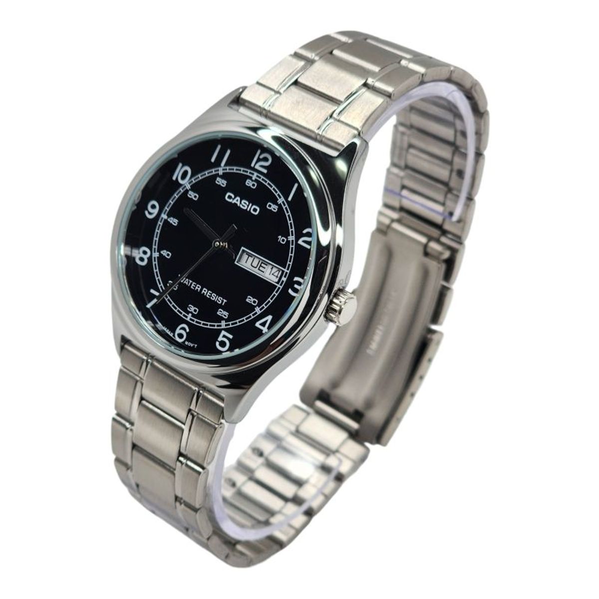 CASIO - Reloj Casio caballero MTP-V006D-1B2 correa acero fondo negro