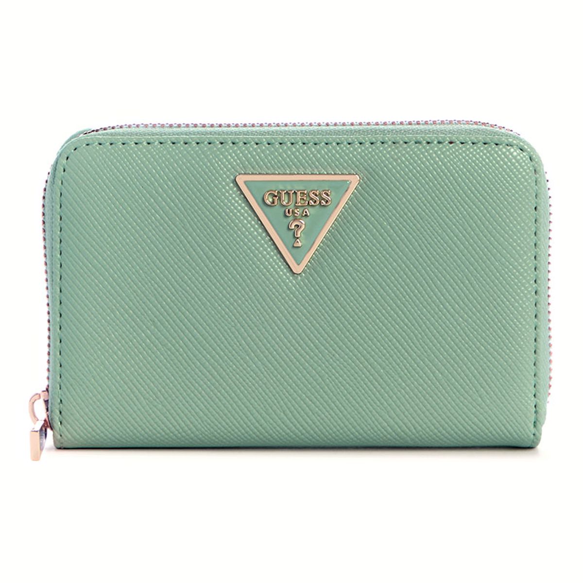 GUESS - Billetera Mujer Laurel Ii Slg Med Zip Around Celeste Guess