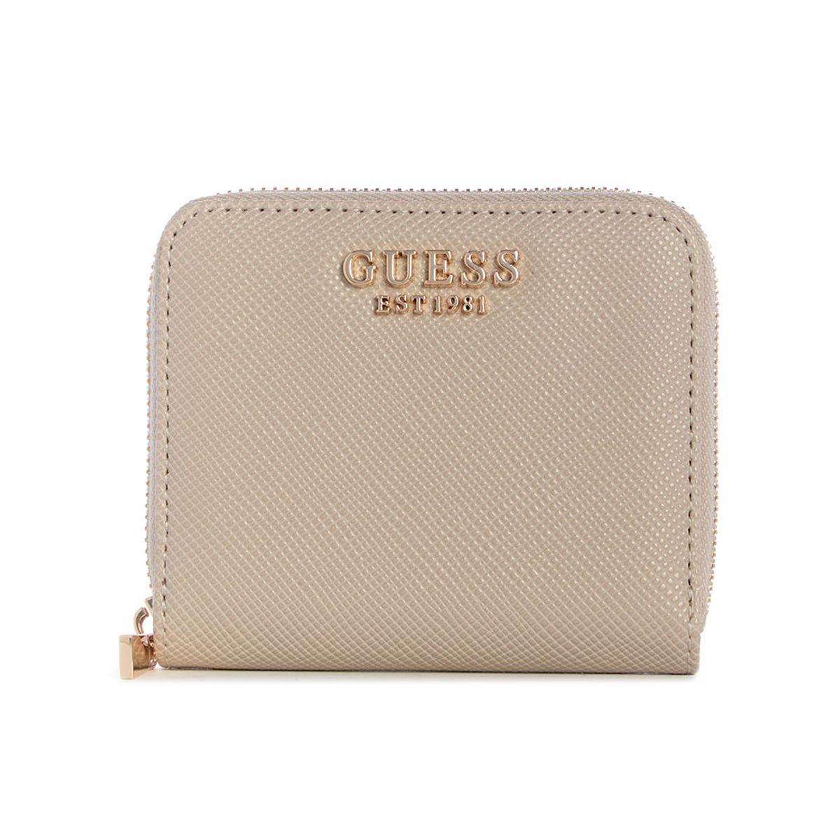 GUESS - Billetera Mujer Laurel Ii Slg Small Zip Around Gris Guess