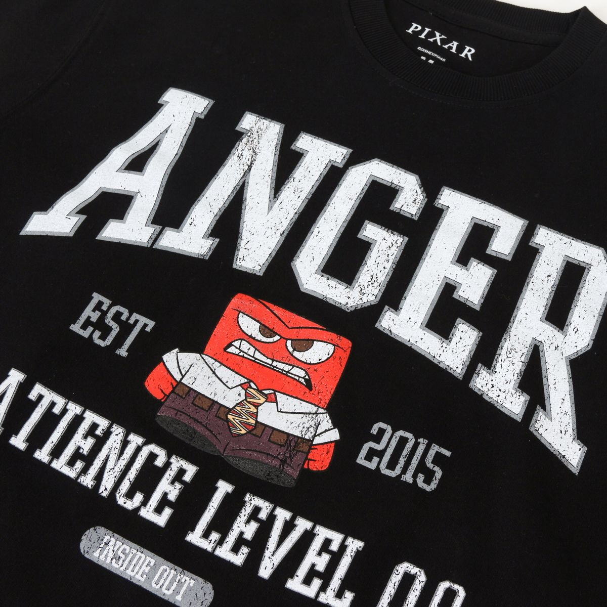 DISNEY - Polerón Cerrado Adulto Negro Ira Intensamente Pixar Disney