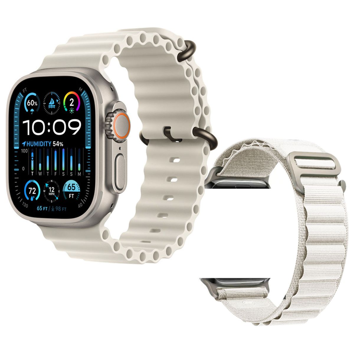 MOTOMO - Reloj Inteligente Smartwatch Sport 49mm 2 Correas M70 Gris