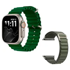 MOTOMO - Reloj Inteligente Smartwatch Sport 49mm 2 Correas M70 Verde