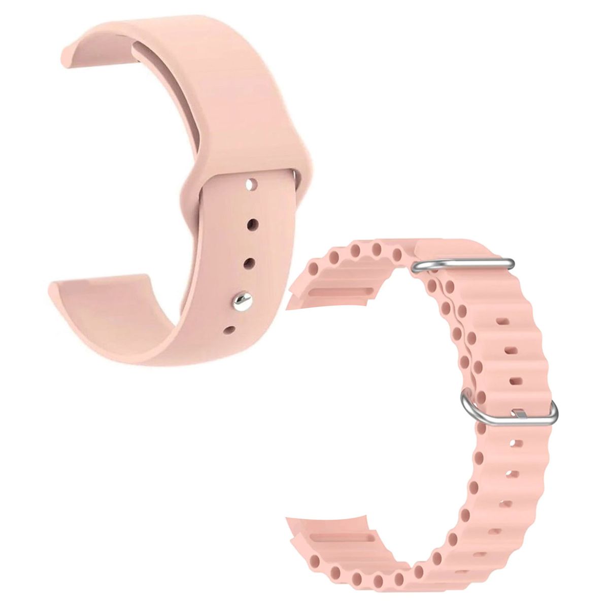 MOTOMO - Reloj Inteligente Smartwatch Sport 49mm 2 Correas M70 Rosado