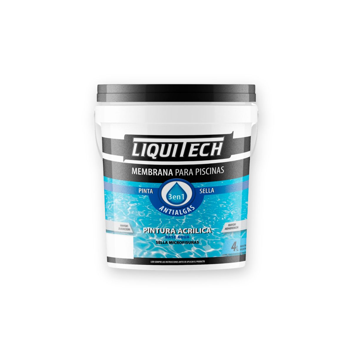 GENERICO - Pintura Membrana para Piscina 3 en 1 -  Liquitech 4L color Arena