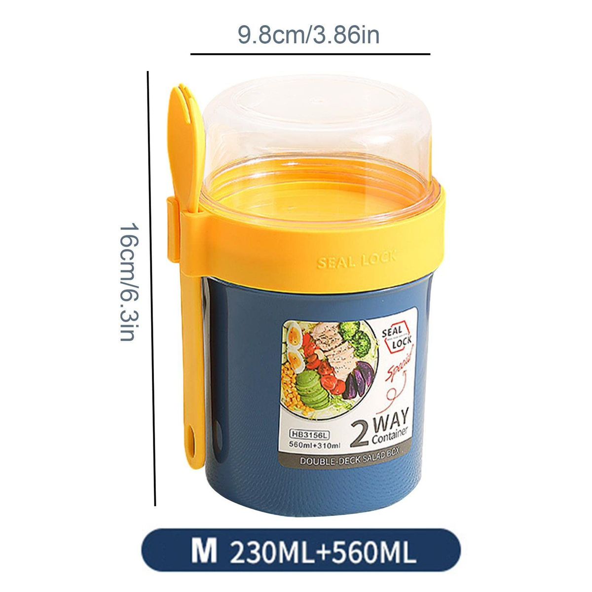 GENERICO - Vaso De Yogurt Bebidas Y Cereal Frutas Frutos Secos 560ml