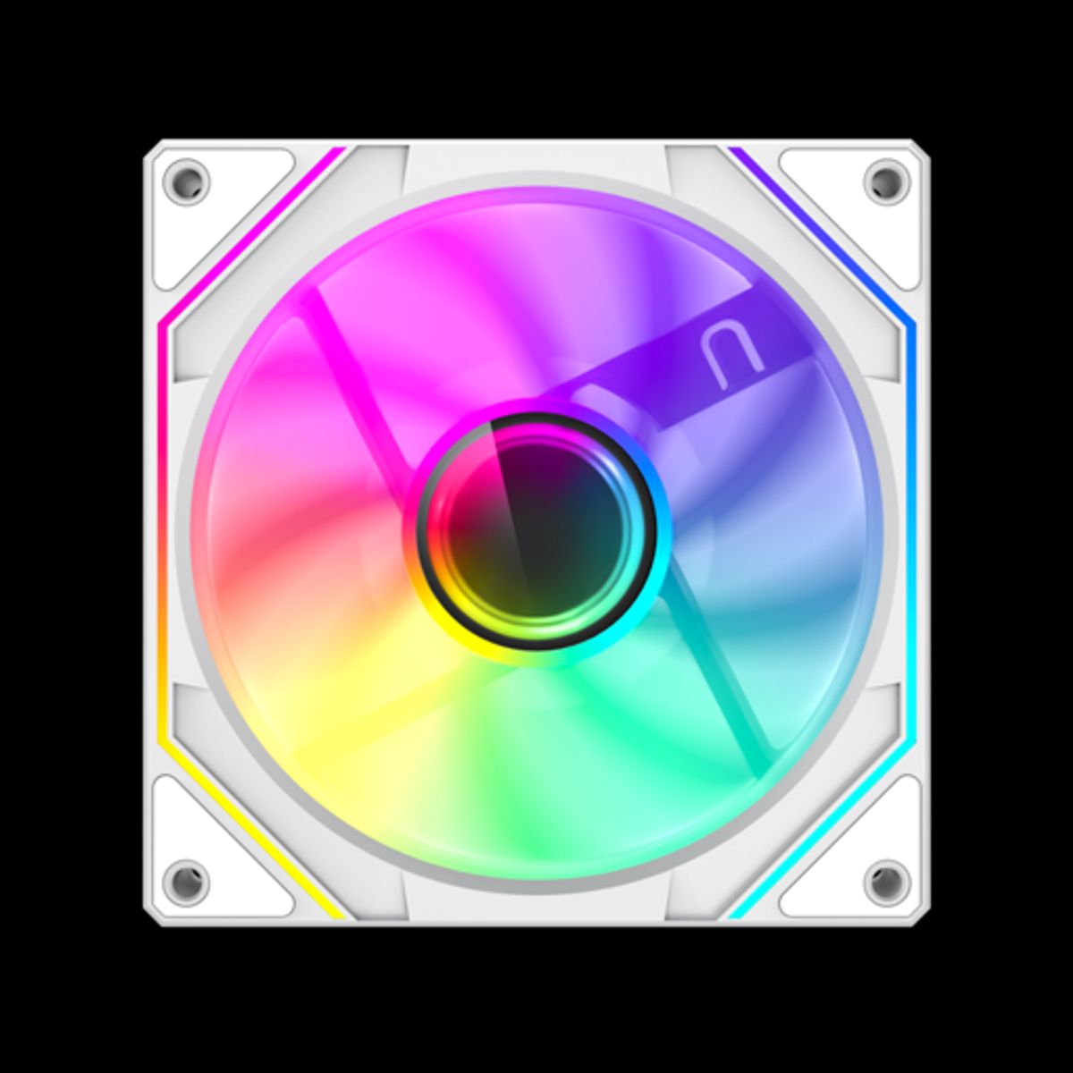 GAMEMAX - Ventilador para PC ARGB GameMax FN12A S8I White 120mm, PWM, 800-1600 RPM, 44 CFM, 31 dB