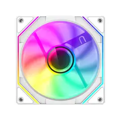 GAMEMAX - Ventilador para PC ARGB FN12A S8I White 120mm, PWM, 800-1600 RPM, 44 CFM, 31 dB