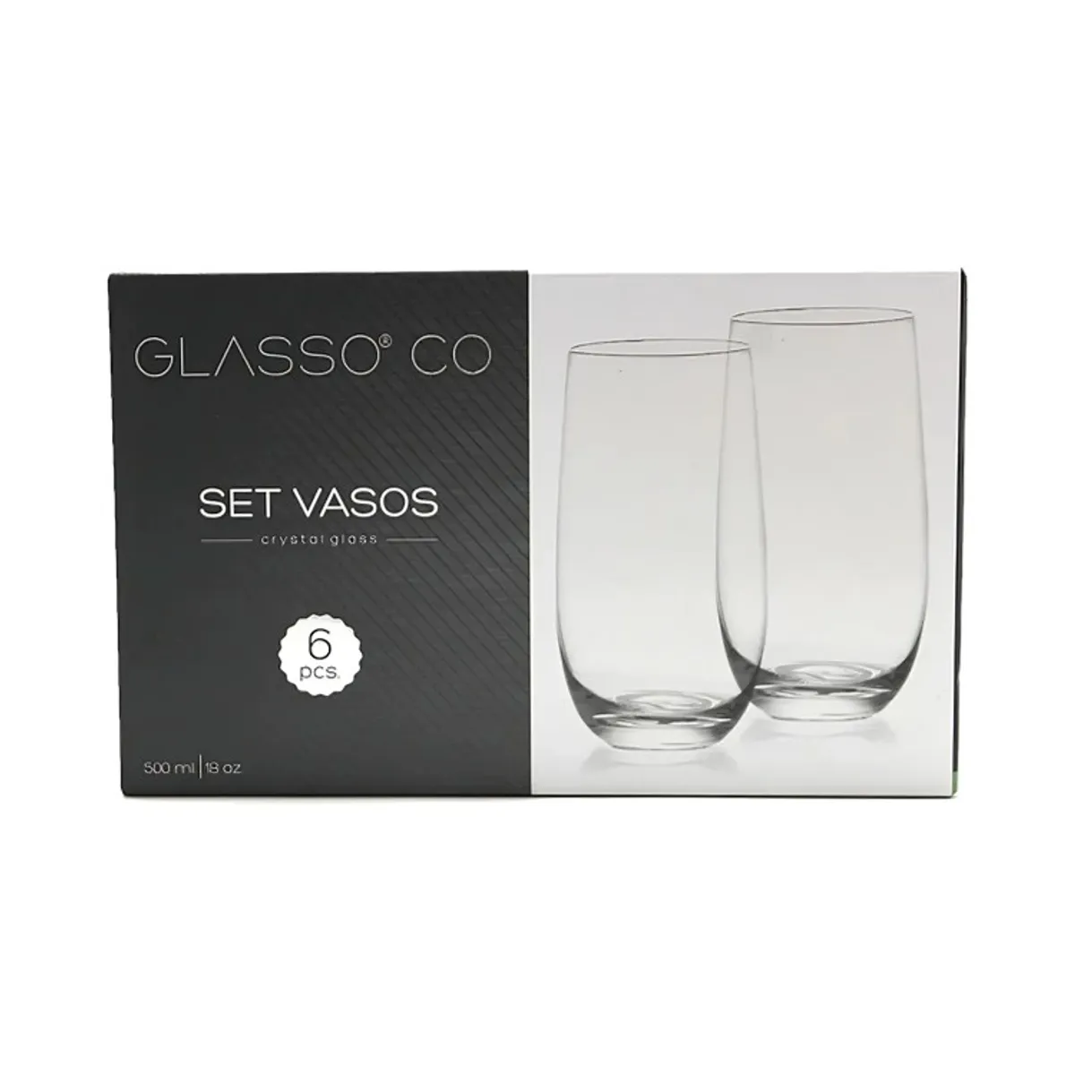 GLASSO - SET VASO 500 ML CRISTAL GLASSO