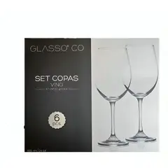 GLASSO - SET COPA DE VINO CRISTAL