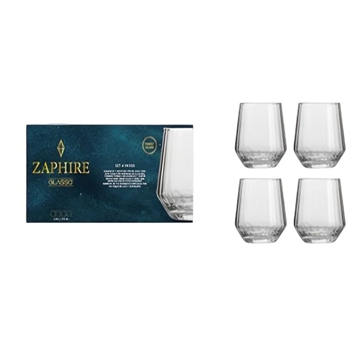 GLASSO - Set 4 vasos 370 ML Zaphire Glasso