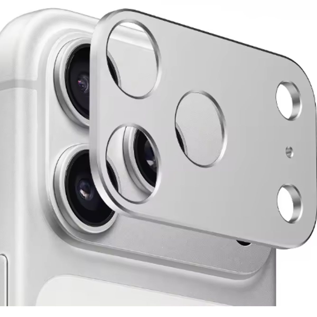 GENERICO - Protector trasero de cámara para iPhone 17 Pro Max Silver