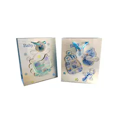 GENERICO - BOLSA DE REGALO BABY BOY GLITTER 3D 195X235 CM X12 UNI