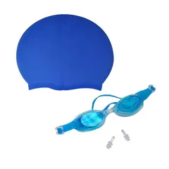 OEM - Set Natación Gorro Latex Lentes Tapones Piscina Impermeable