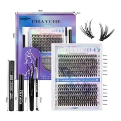ESHOPANGIE - Juego De Pestañas Postizas De Racimos Individuales 8-16 Mm