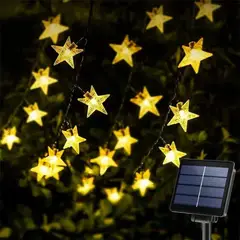 GENERICO - Guirnalda Solar Estrellas Navideña 30 Led 6.5m