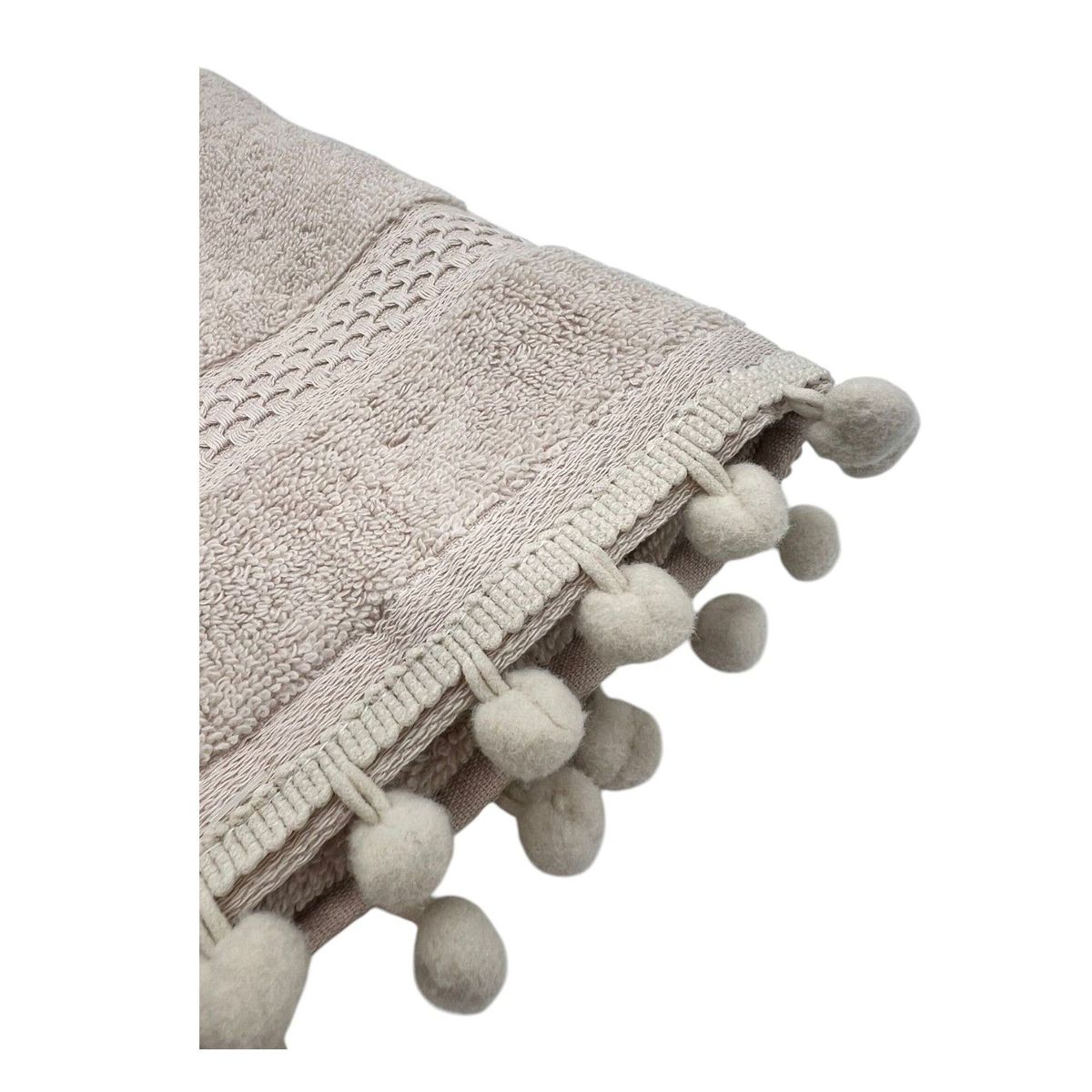 OEM - Toalla De Baño Algodon Pompones Toalla Fina Elegante 70x34cm