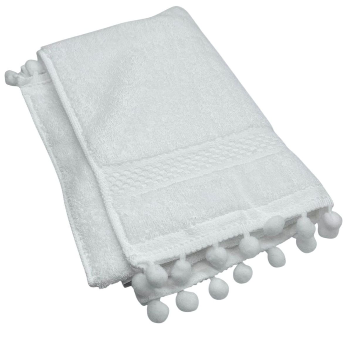 OEM - Toalla De Baño Algodon Pompones Toalla Fina Elegante 70x34cm