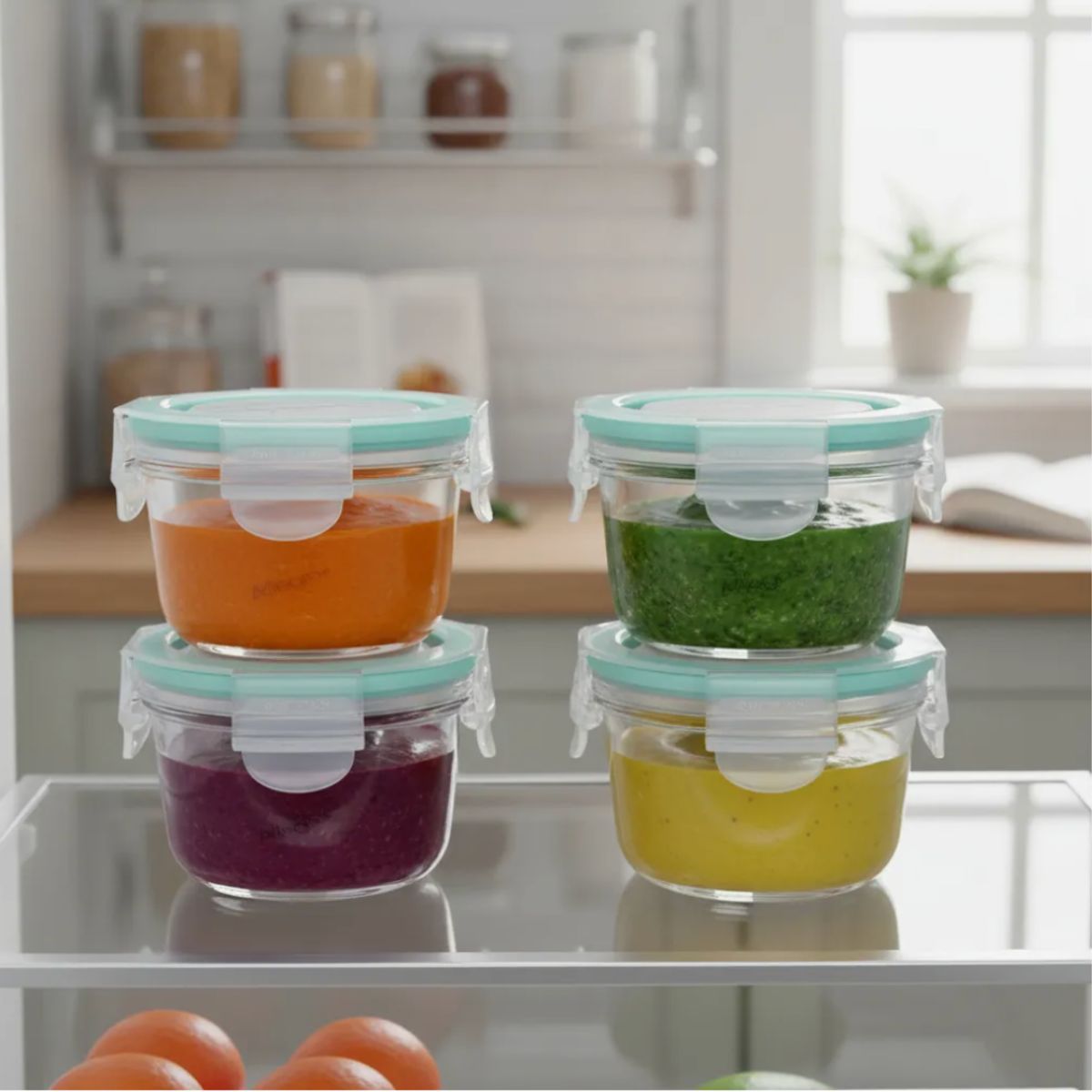 ALLEGRA - Set 4 Mini Taper Allegra 165 ML para Alimentos Snacks