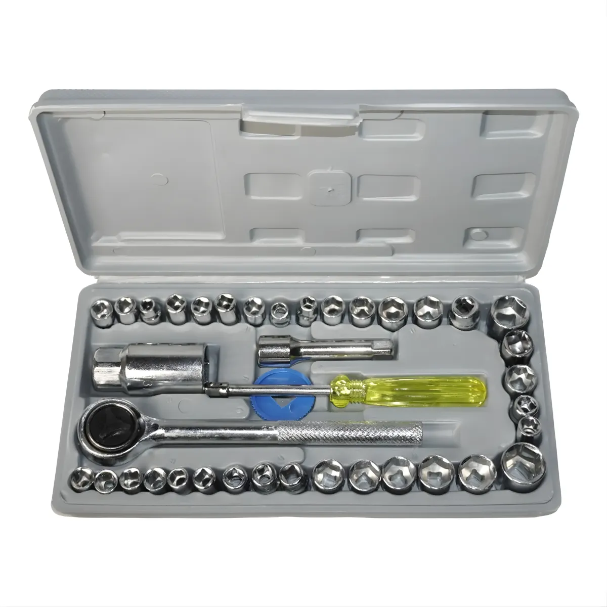 GENERICO - Set 40 Piezas Herramientas Llave Rachet Dados Y Medidor