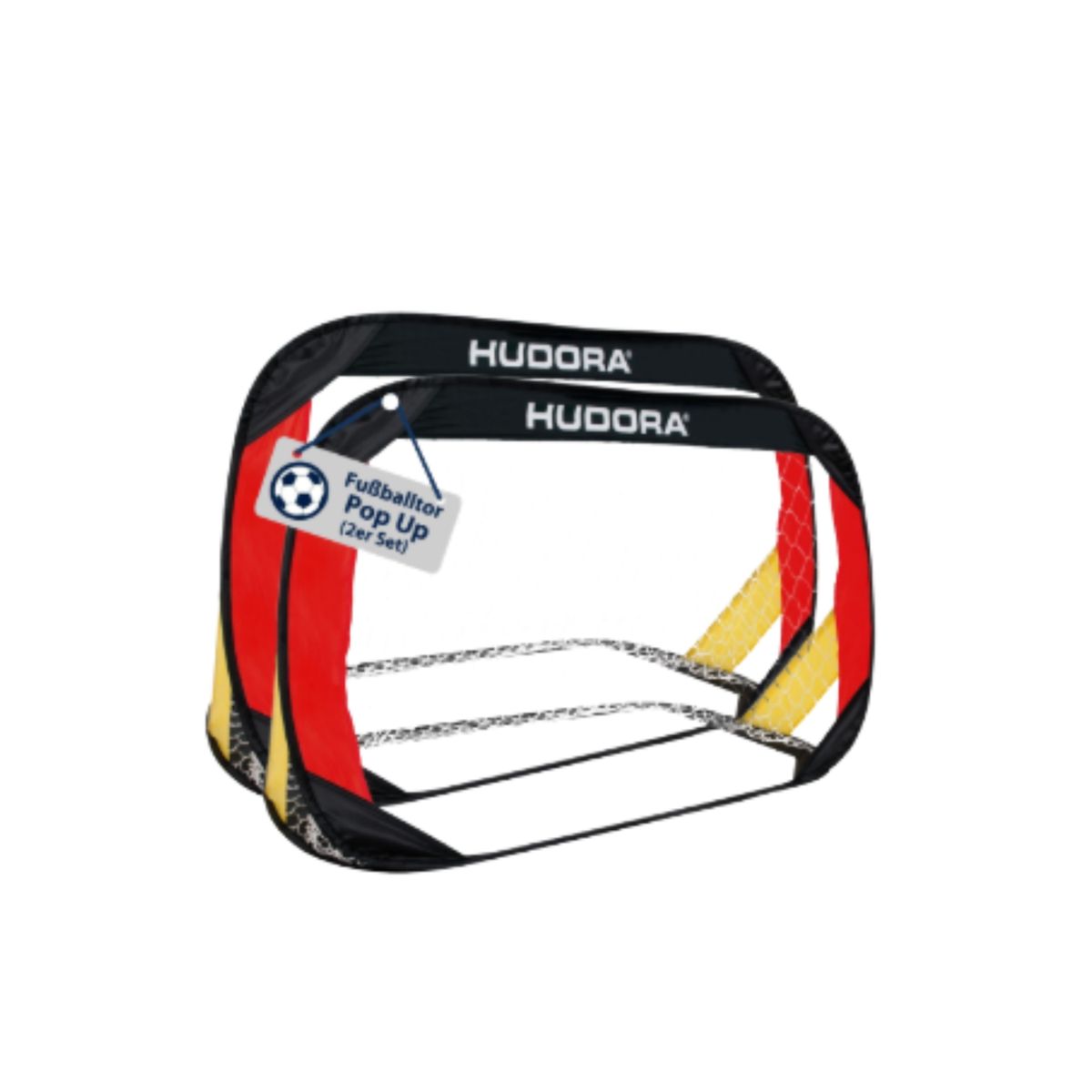 VADELL - PAR DE  ARCOS DE FUTBOL PLEGABLES HUDORA 120 CM