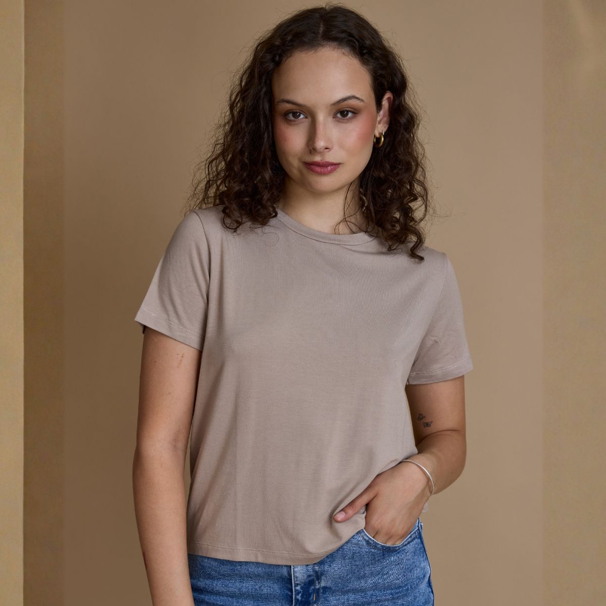 BIJOU - Polera básica de modal Mara